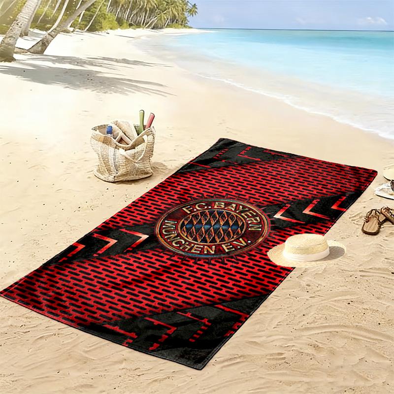 Bayern Munich Stripes Emblem beach towel Portable for travel Outdoor camping seaside quickdrying swim towel Outdoor pool towel