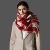 Amazon popular Christmas red plaid scarf foreign trade autumn and winter without hair loss imitation cashmere scarf shawl dual-purpose