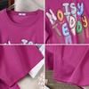 Plus Size Women Round Neck Short Sleeve T-Shirt Colorful Letter Print Loose Casual Summer Tee 3XL-7XL