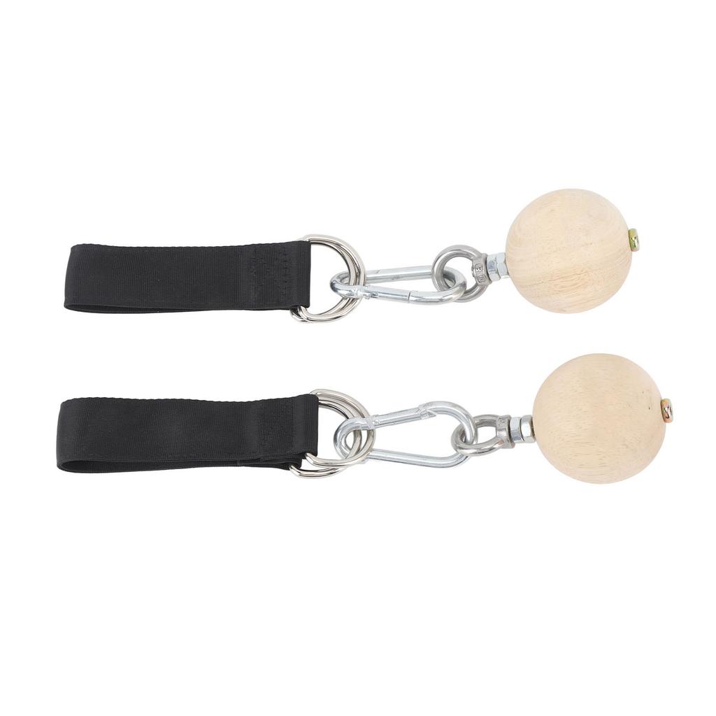 2PCS Pull Up Ball Stainless Steel and Pine Climbing Holds Pull Up Power Training Ball for Health and Fitness