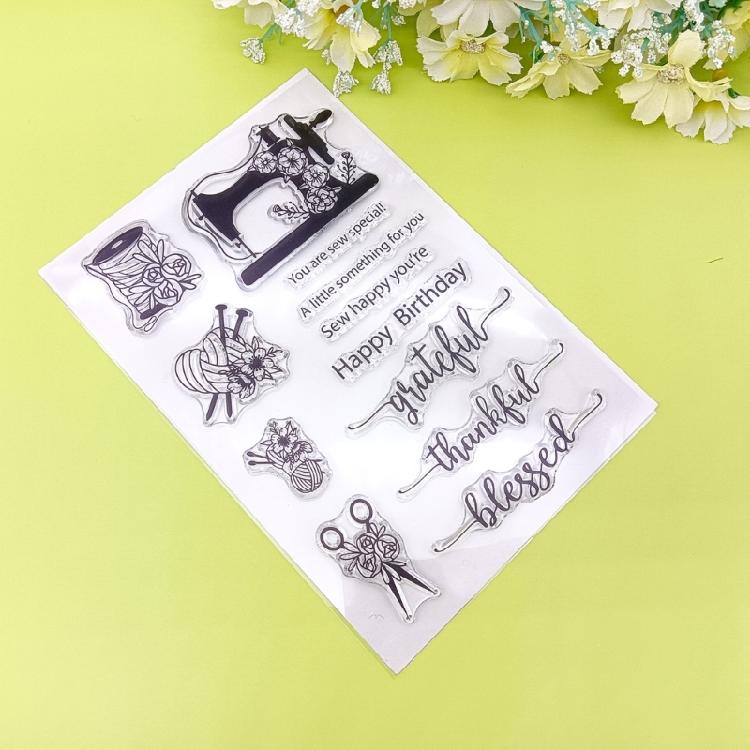 Clear Stamps Silicone Stamp Cards Stamps with Patterns 3D Scrapbooking Stamps