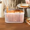 Refrigerator Bread Loaf Container Moisture proof Airtight Bread Fresh-keeping Box With Handle Clear Plastic Sandwich Bread Box