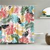 Plant Series Shower Curtain Bathroom Waterproof Polyester Shower Curtain Flower Print Curtains for Bathroom Shower With Hooks