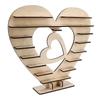 Wooden Chocolate Stand Heart Shaped Eco Friendly Easy Assembly Durable Reusable Mini Cake Stand for Party Wedding
