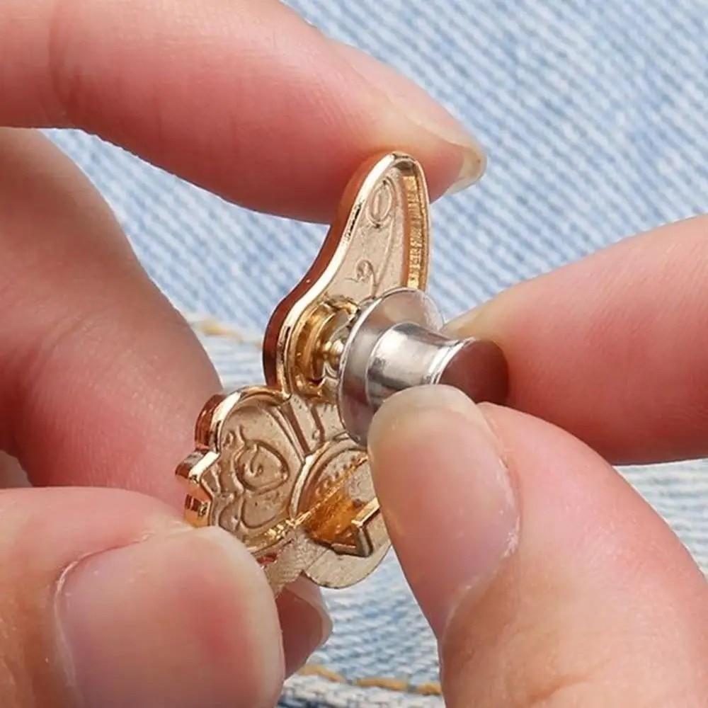 Adjustable Waist Buckle Butterfly Shape Pants Pins Waist Fastening Pins  Scarf Fastening