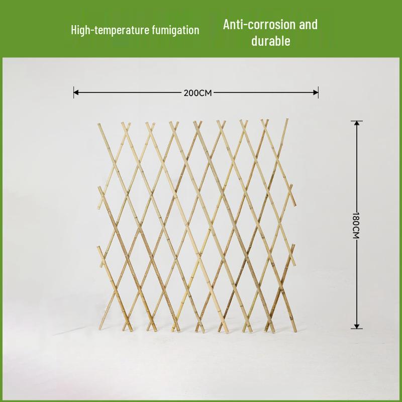Expandable Bamboo Fence Panel for Outdoor Patio and Garden – Anti-Corrosion Support Pole for Landscaping and Partitioning.