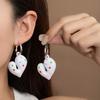 Cute Sweetheart! Dopamine Polka Dot Love Earrings, Unique And Beautiful Stud Earrings, Exaggerated Earrings, Female Vacation Style