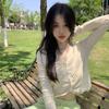 Spring and Summer Women's New Lace Elegant Slim Shirt Top