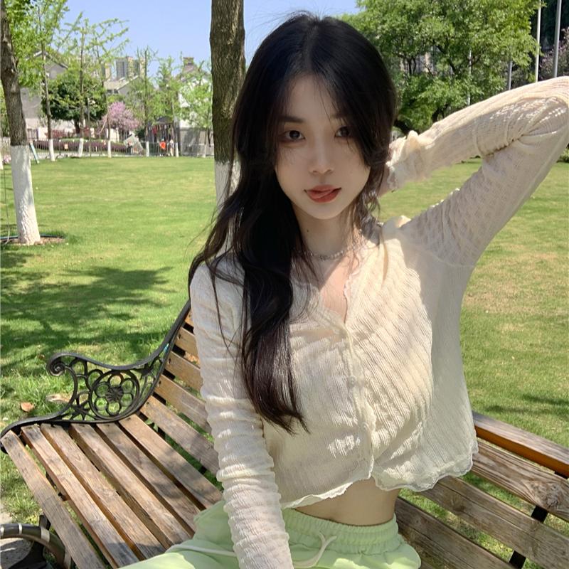 Spring and Summer Women's New Lace Elegant Slim Shirt Top