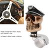 Skull Shape Stee  Wheel   3cm Diameter Metal Resin Turn Knob   for Cars Trucks Tractors Boats