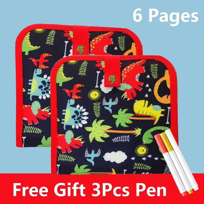 Baby Toys Set Painting Drawing Toys Black Board with Magic Pen Chalk Painting Coloring Book Funny Toy Kid Painting Blackboard
