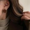 Vintage Irregular Geometry Square Black Enamel Stud Earrings for Women Charm Party Jewelry Korean Trendy Accessories Wholesale