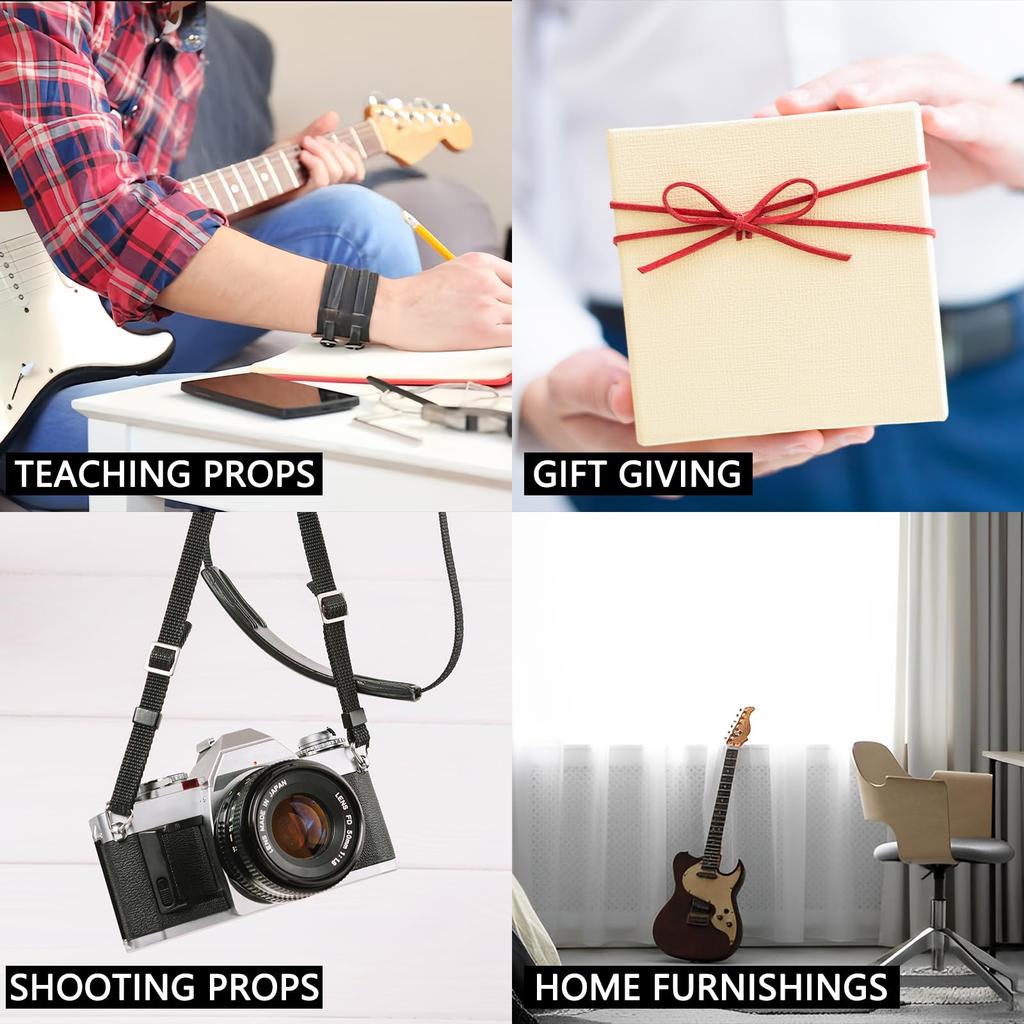 MUSIIN Miniature Guitar with Stand and 13cm Mini Acoustic Home Music Studio Desk Shelf Gift for Guitar Lovers Case, 6-String Guitar, Decoration,