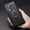 OPPO Reno11 Genuine Leather Crocodile Pattern Case with Bracket