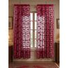 1pc Minimalist Floral Lace Curtain Panel, Home Decor