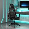 Gaming Chair Black and Gray Artificial Leather
