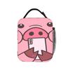 Cute Pink Pig Lunch Bag Aesthetic Lunch Box For Adult Outdoor Picnic Convenient Cooler Bag Waterproof Graphic Tote Food Bags