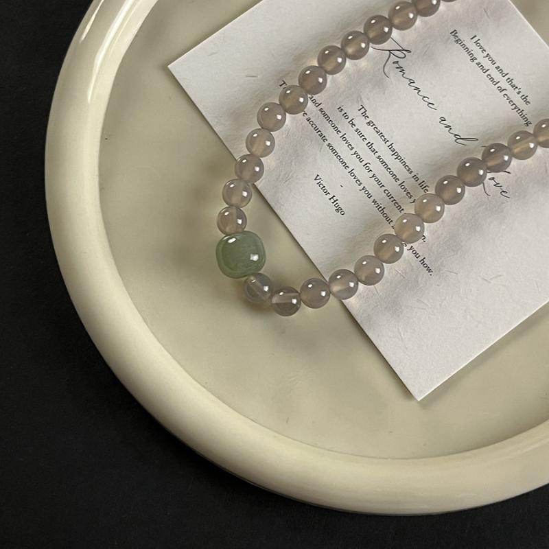 Women Imitation Beaded Bracelet Vintage Luxury Chinese Style Jewelry
