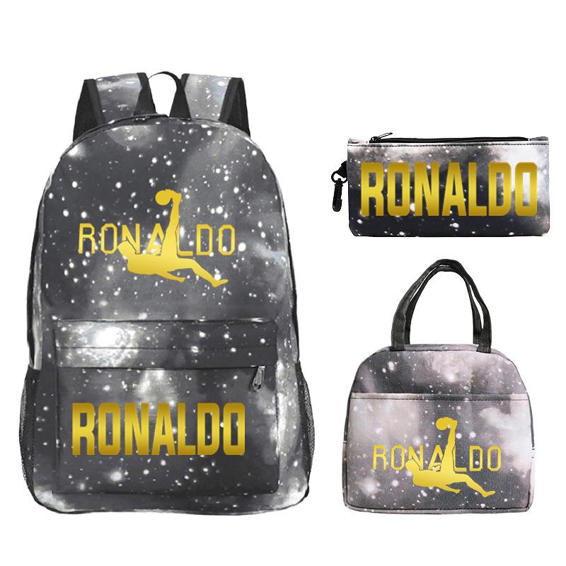 Star Peripheral Printing Primary And Secondary School Students Schoolbag Leisure Pencil Bag Children'S Portable Meal Bag Set