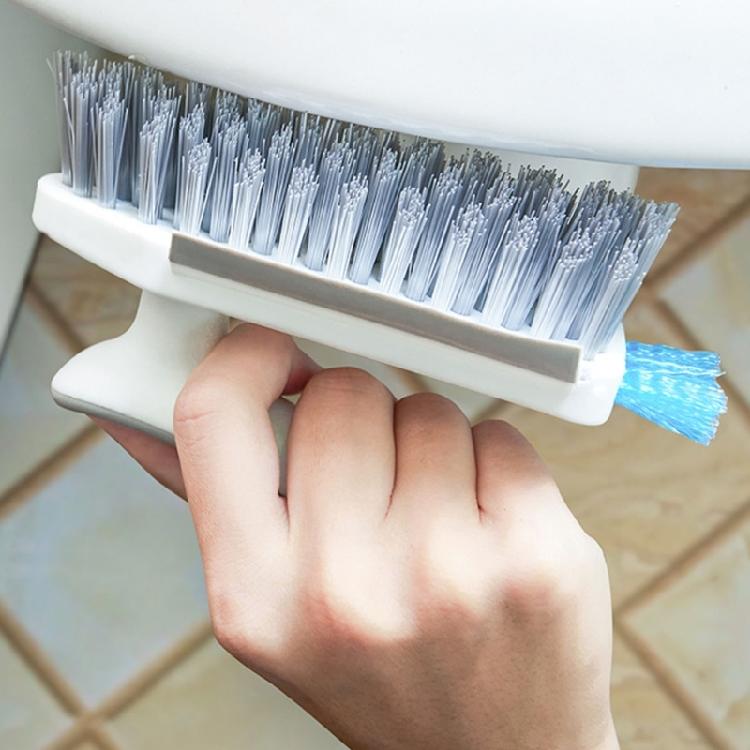 Ergonomic Bathroom Scrub Brush With 90 Degree Multipurpose Soft Bristles Scrubber For Hard Reach Area Tight Space