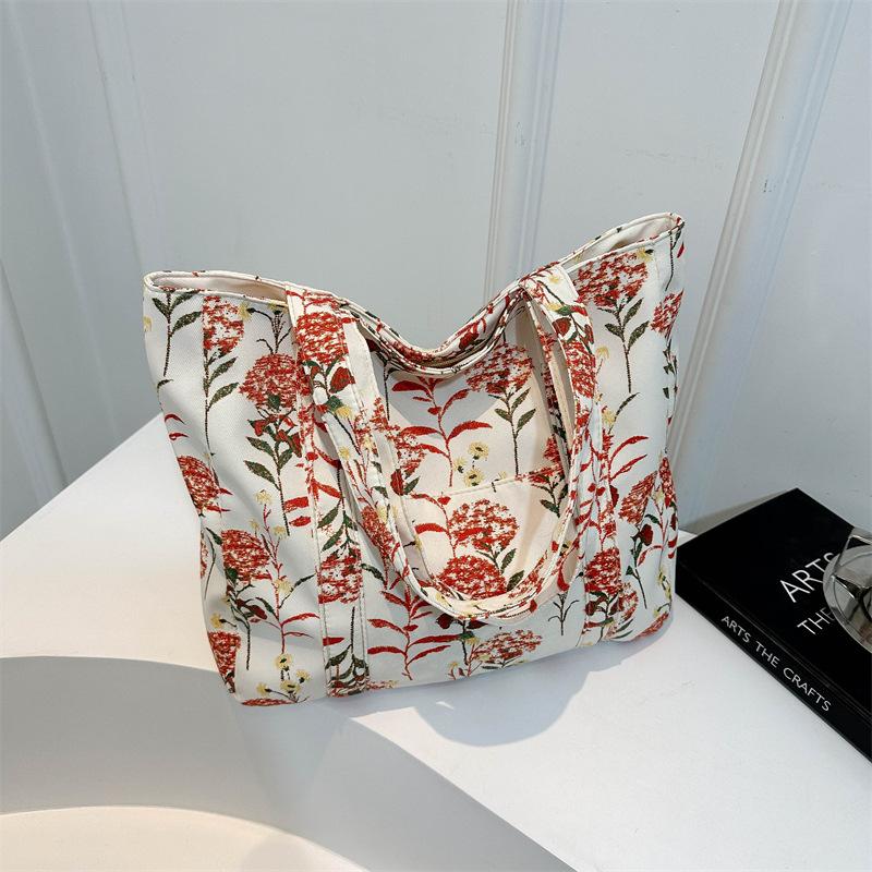 

Large capacity fashion bag 2025 bag women s new pastoral one shoulder armpit bag casual commuting versatile tote bag красный