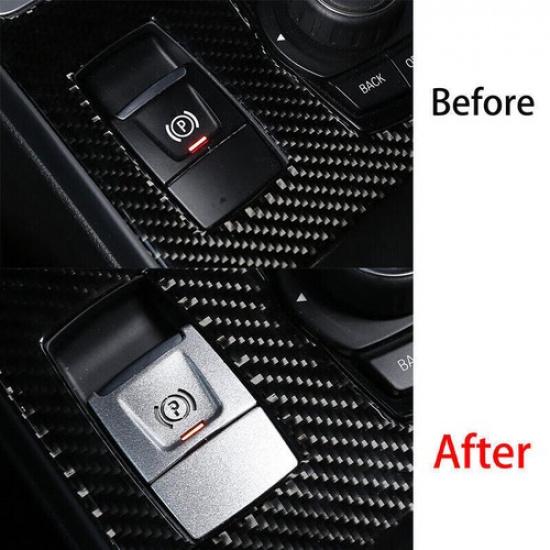 Cover Trim Silver Aluminum Electronic Handbrake Switch 2018- For BMW X2 F39