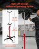 Hydraulic Transmission Jack, 1100 Lbs / 0.5 Ton Lifting Capacity Telescoping Transmission Jack with Foot Pedal, 360° Swivel Wheel, 112-187 Cm High