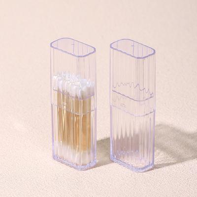 1 Stück Transparente Mini-Wattestäbchenbox, Pflasterbox, Kompakte und praktische multifunktionale Aufbewahrungsbox, Reise-Zahnseidebox