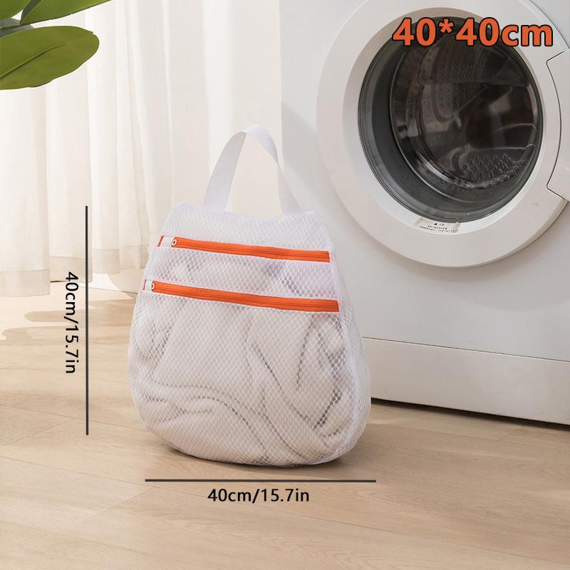 Mesh Laundry Bag Set,Double-Layer Zipper Coarse Mesh Sandwich Bra Bag,Can Hanging Bags Underwear Washing Machines Laundry Bag