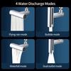 4 Mode Real Waterfall Kitchen Faucet Extension Adapter for Bathroom Basin Aucets Bubbler Nozzle Waterfall Sprayer Tap Fit Shower