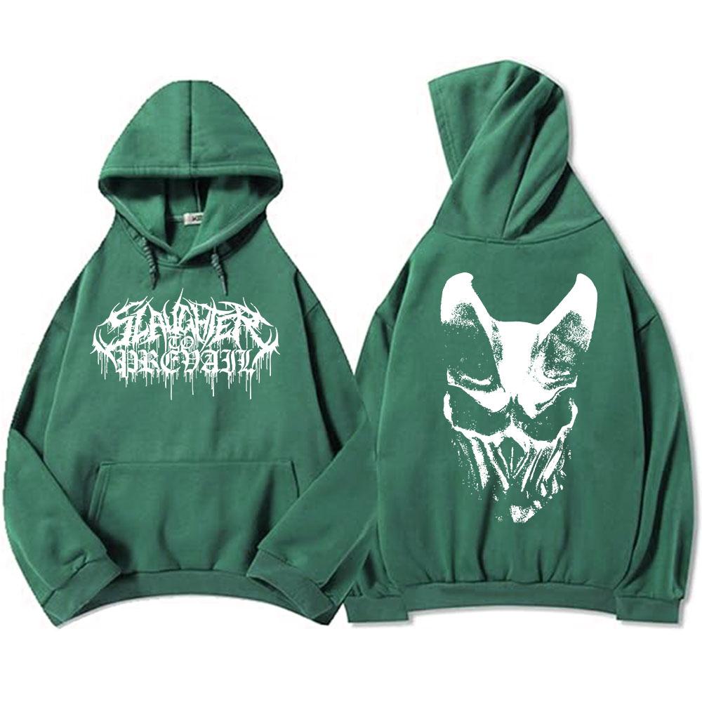 SLAUGHTER TO PREVAIL Mask Hoodies Winter Long Sleeve Fleece Hooded Sweatshirts Heavy Mental Band Pullover Graphic Tops