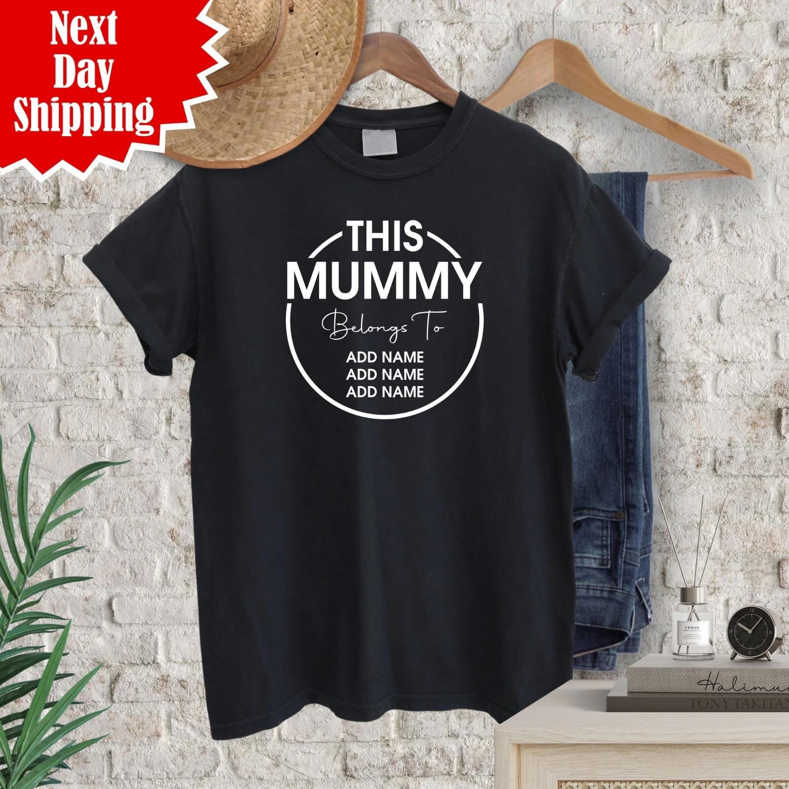 Personalised This Mummy Belongs To T Shirt Printed Mothers Day Gift Unisex T Top S