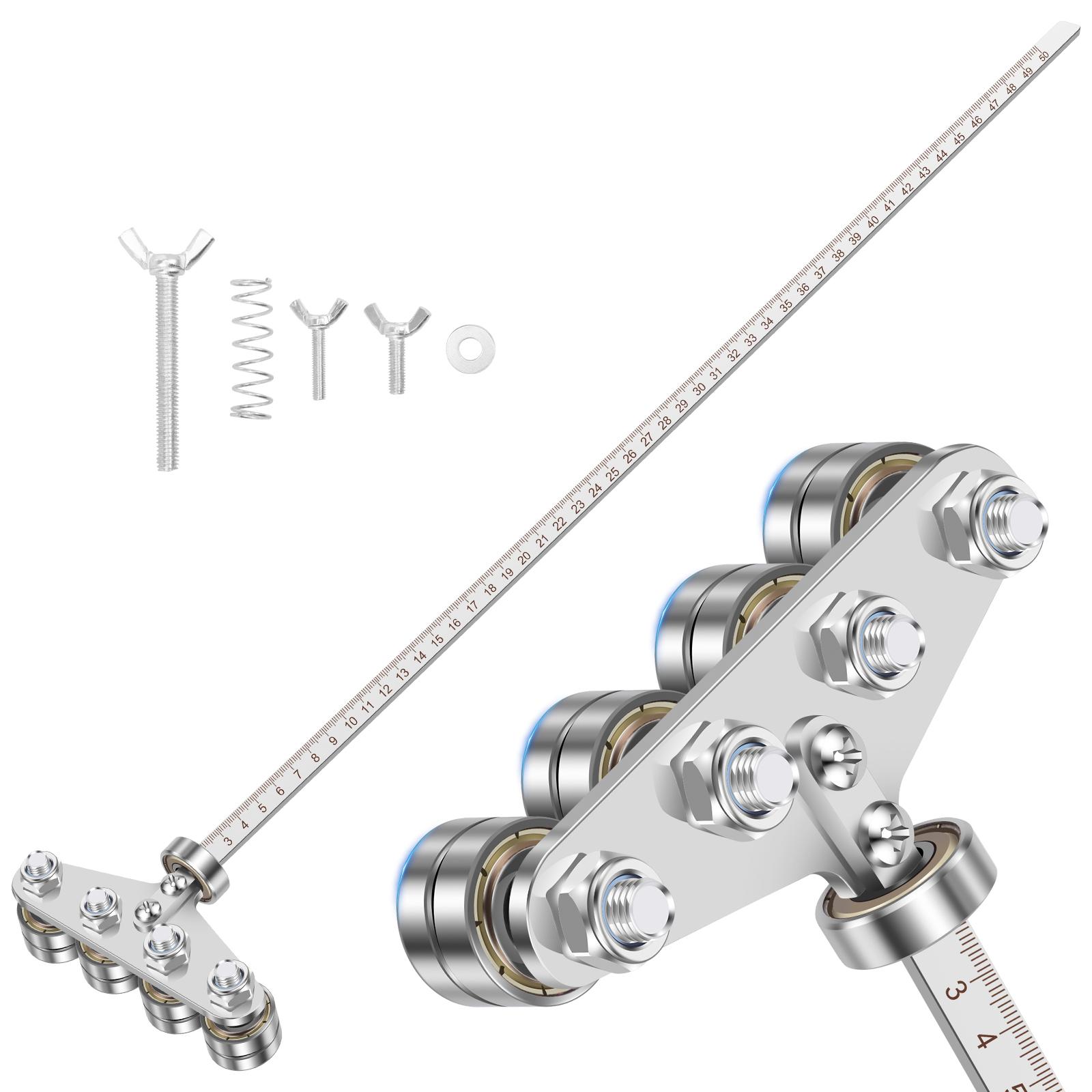 

20inch Positioning Calipers for Precise Measurements Wood Cutting Precision Cutting Guide for Circular Saws Adjustable Guide Rai срібний