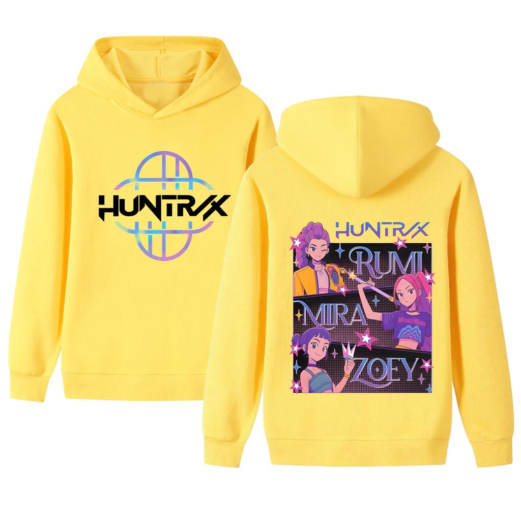 B1225-2 Kids Boys Girls Kpop Rumi Zoey Mira Double-sided Print Long Sleeves Hoodie