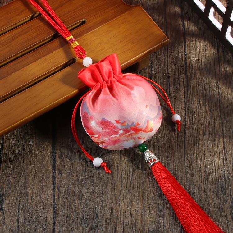 Chinese Mugwort Sachet: Traditional Herbal Mosquito Repellent Car Ornament - Dragon Boat Festival Pendant