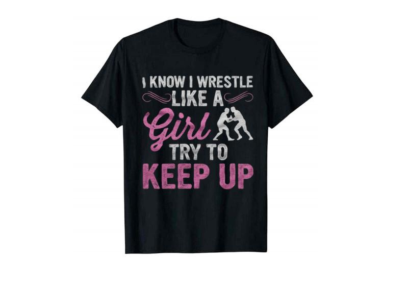 Girls Wrestling T-Shirt Unisex Black Tee Female Wrestler Sports Gift Shirt S разноцветный