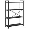 Bookshelf Black Oak Effect 80 x 30 x 120 cm Engineered Wood