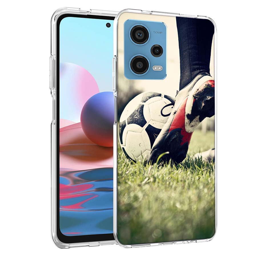 Football Field Phone Case For Redmi Note 13 12 14 15 Pro Plus 13R 11 11T 11E 11S 10 Pro 10S 9 9S Cover Cell Clear TPU Capa Cases