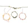 Mini Colorful Flower Necklace Bracelet Charm Beaded Jewelry For Women Spring Gifts