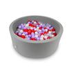 Dry Pool 110X40Cm Gray With 500pcs Balls: Transparent, Pearlescent, Heather, Red