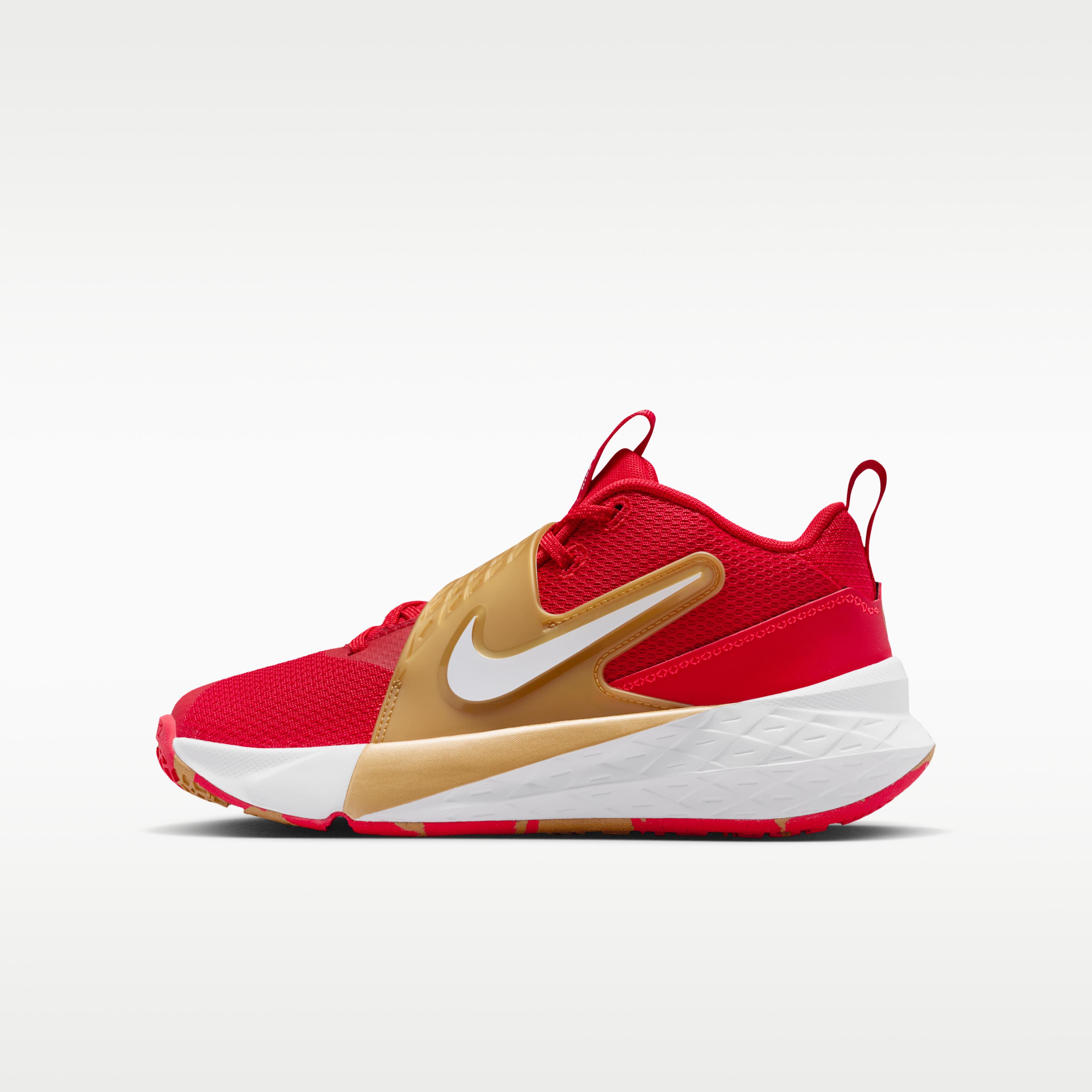 Nike Team Hustle D 12 University Red Gold White (GS) 38.5