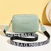 Mode Lille Firkantet Taske Til Kvinder PU Læder Skulder Messenger Taske Bogstav Rem Crossbody Taske Trendy Håndtaske
