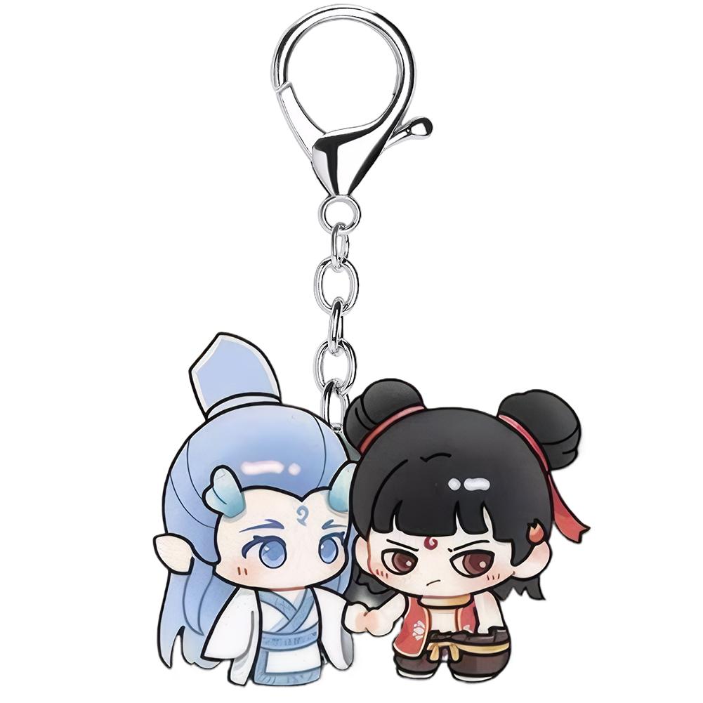 3pcs Movies Peripheral Ne Zha Ao Bing Keychain Pendant Acrylic Keychain Key Pendant Car Pendant Gift For Fans Friends