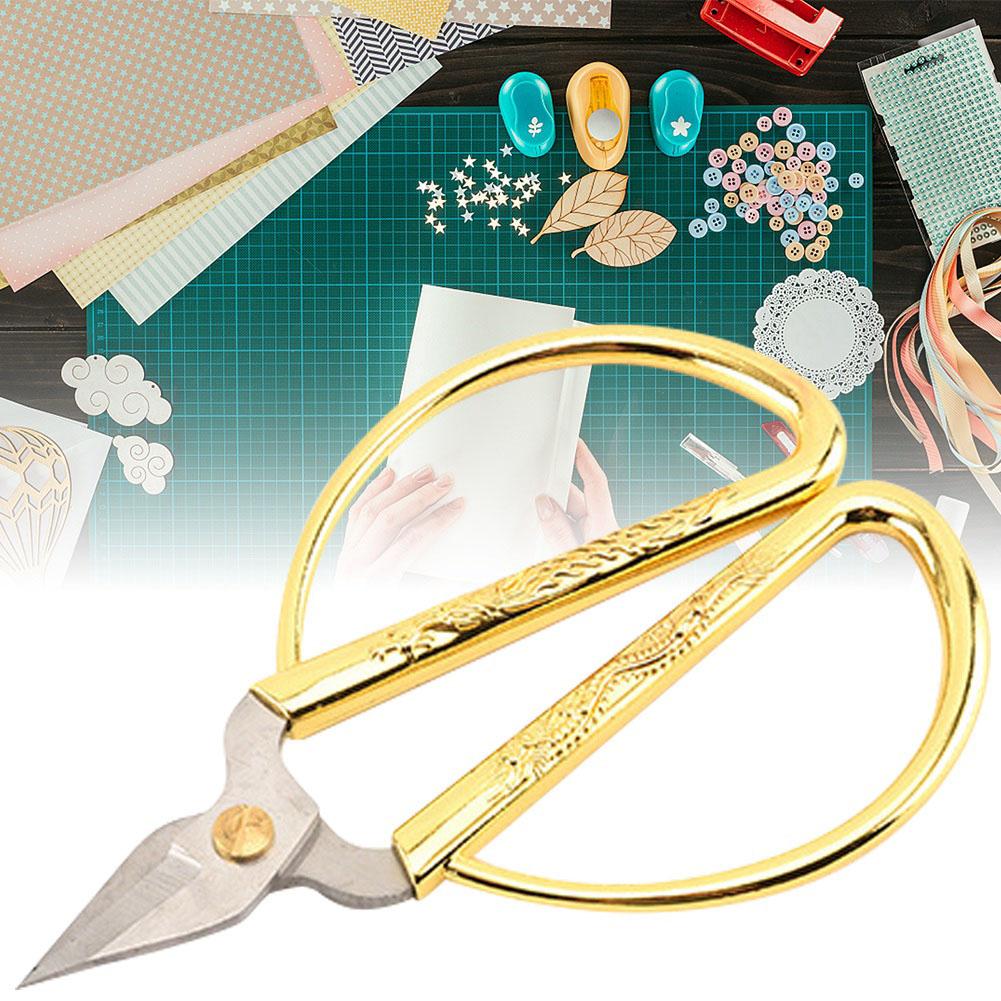 Household Stainless Steel Scissors with Beautiful Chinese Dragon Phoenix Pattern Handle (3.5 )