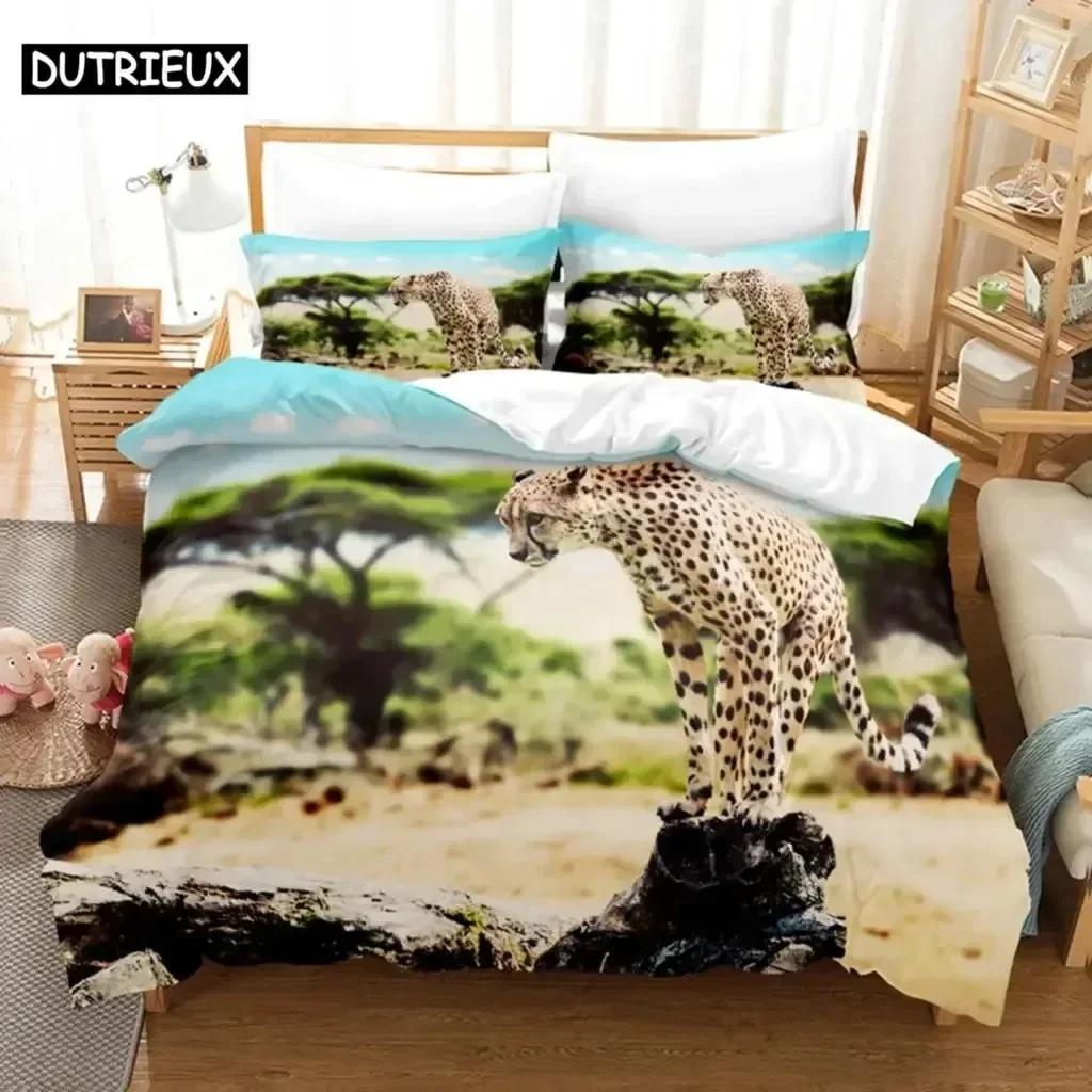 Luxuriös Neu 3D-Druck Tiger Bequemer Bettbezug Bettdecke Kissenbezug Bettwäscheset Kinder Schlafzimmer Dekoration Heimtextil