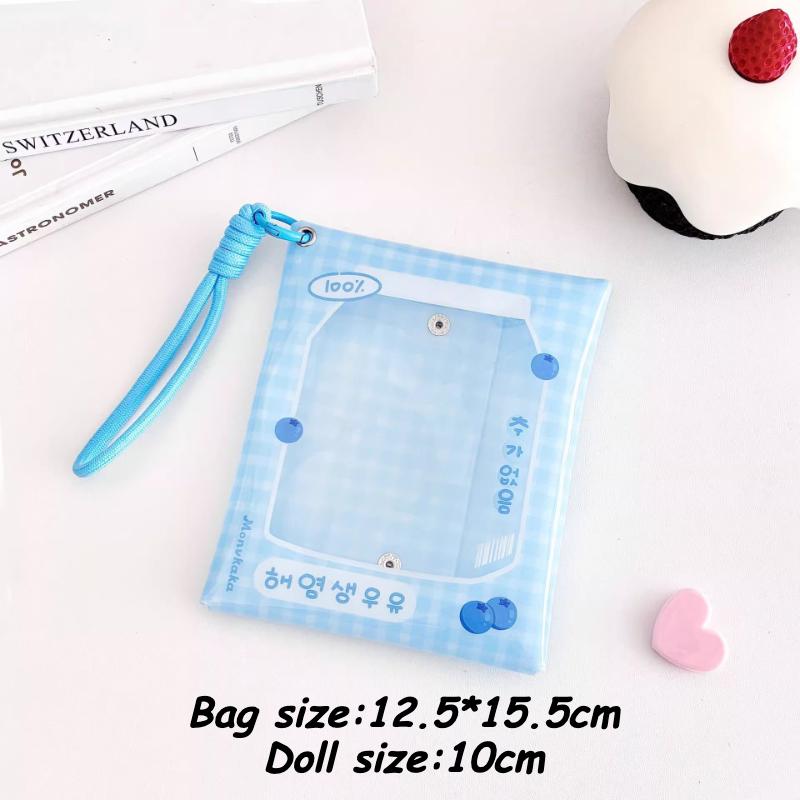 Kawaii Toast Doll Bags for Girls Toys Storage Pink Strawberry Cake Bag 13cm Doll Storage Bags Japan Style New Arrival Wholesales