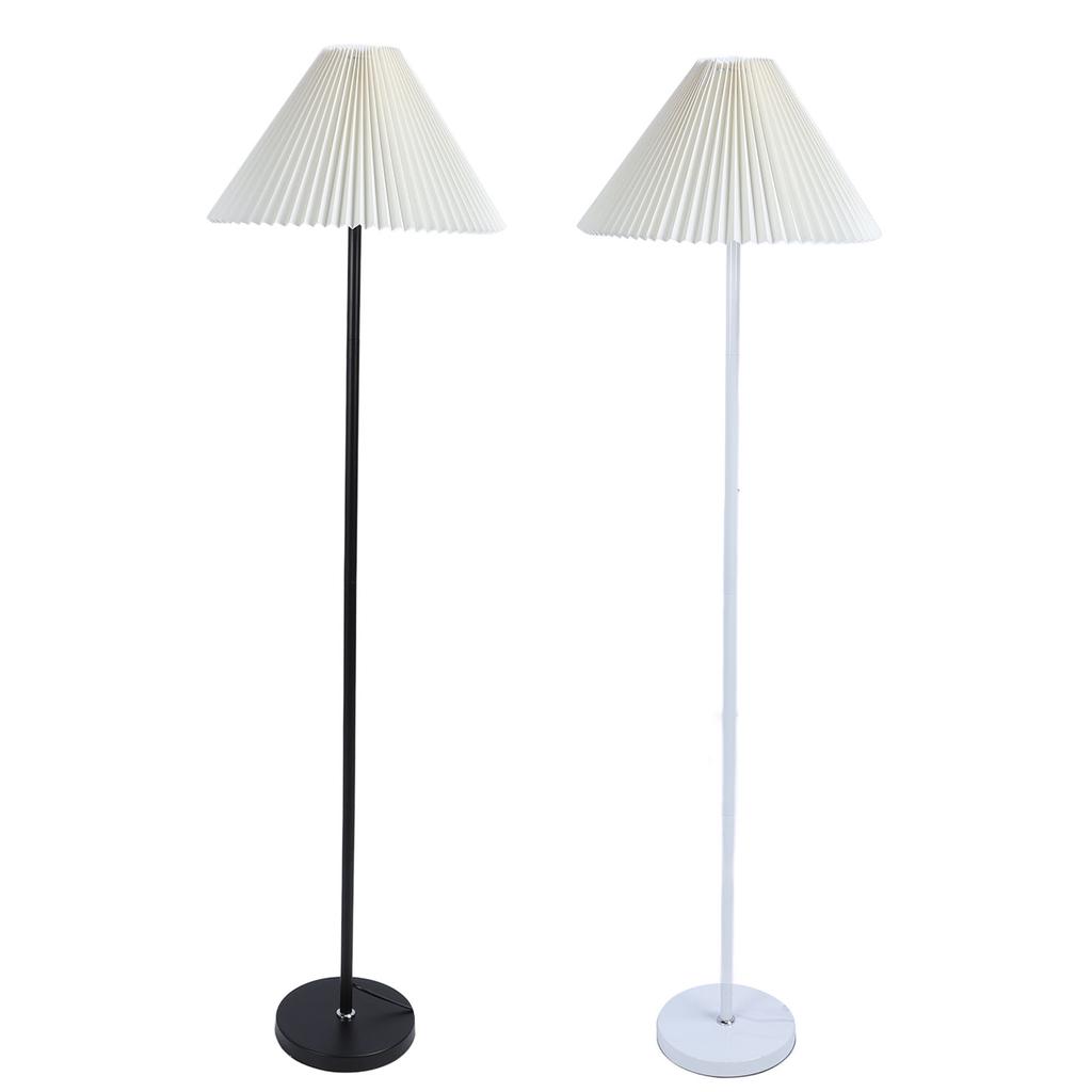 Modern Floor Lamp Multipurpose Stylish Minimalist Fabric Round Lamp Shade Standing Lamp for Living R