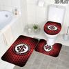 Sport Club Internacional Pattern 3Pcs Bathroom Rug Set, Non Slip Absorbent Bath Mat, Contour Mat & Toilet Lid Cover, Bathroom Decor