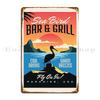 Sea Bird Bar And Grill Metal Plaque Decoration Club Wall Mural Painting Character Tin Sign Poster