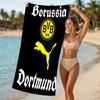 Beach Towel with Borussia Dortmund Pattern - soft,absorbent,machine washable Lightweight&Modern,swimming,Travel Essentials
